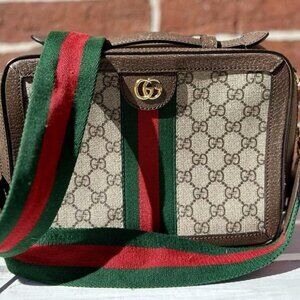 Gucci GG Supreme Small Ophidia Top Handle Bag